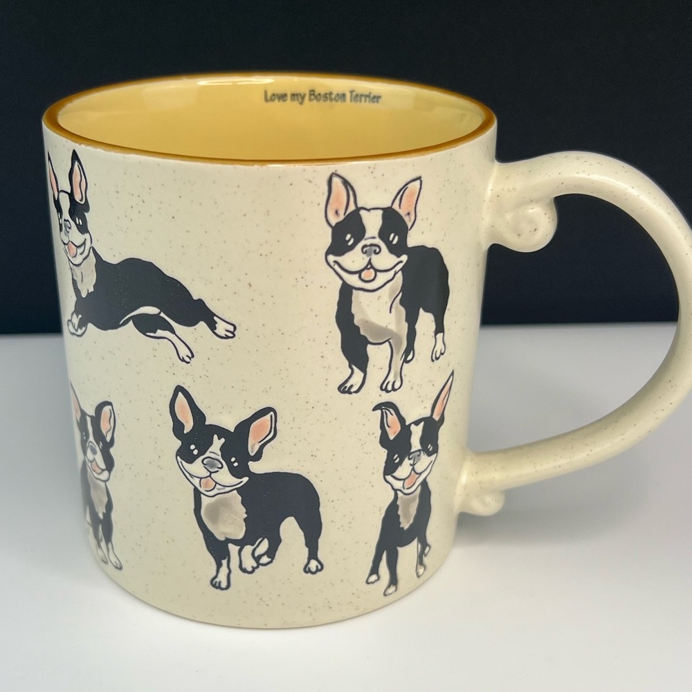 Spectrum - 3/$48 - ‘Love my Boston Terrier’ ceramic mug. NWT Firm!